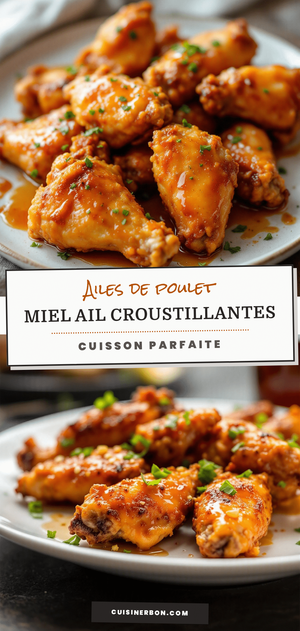 ailes de poulet miel et ail croustillantes à la friteuse à air recipe
