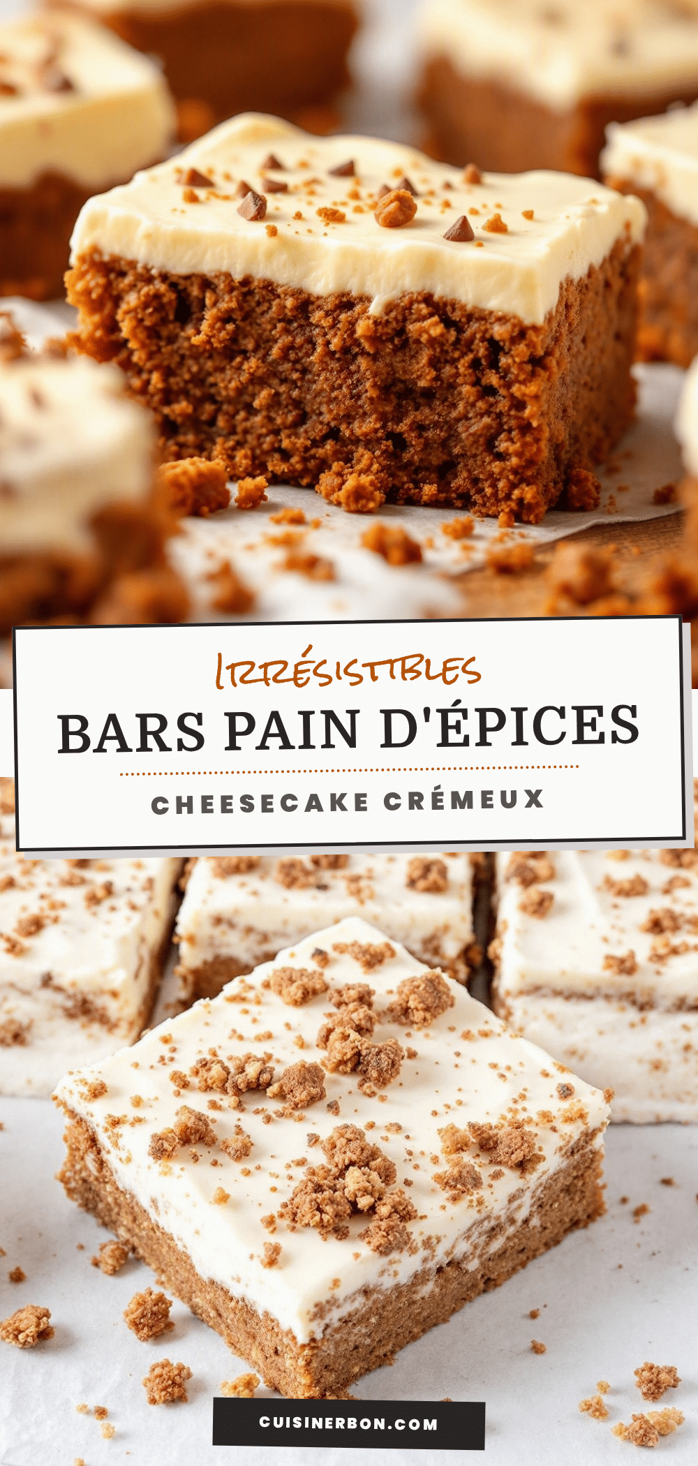 barres cheesecake pain dépices recipe