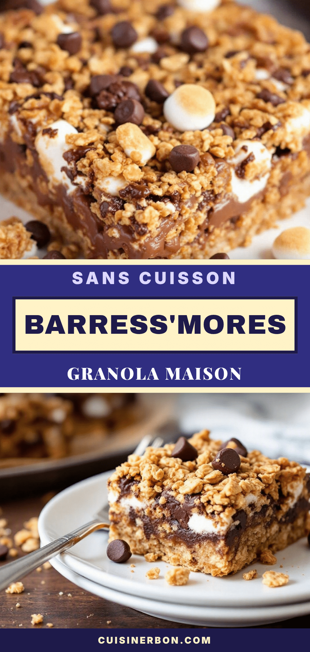 barres smores granola sans cuisson faciles recipe