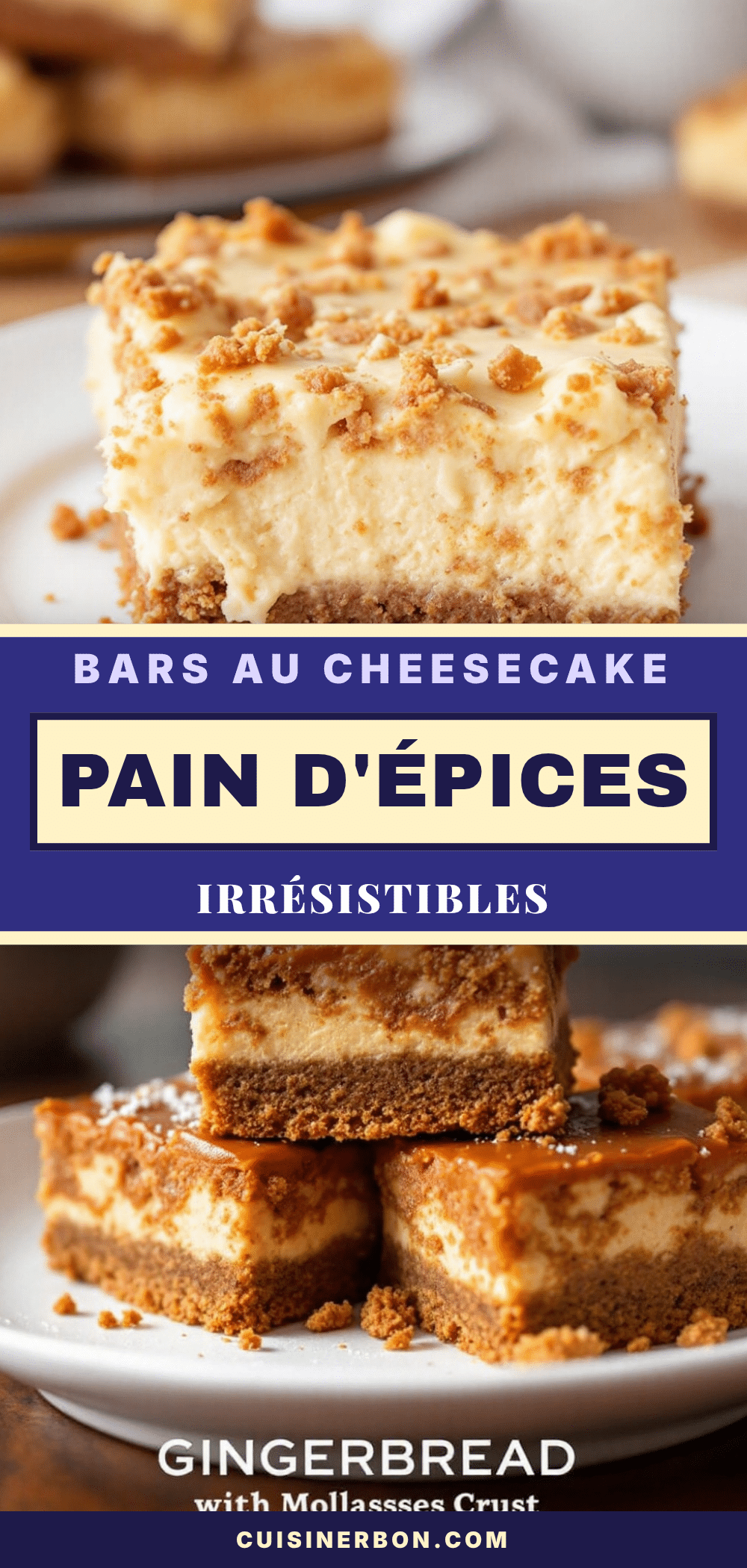 bars au cheesecake pain dépices recipe