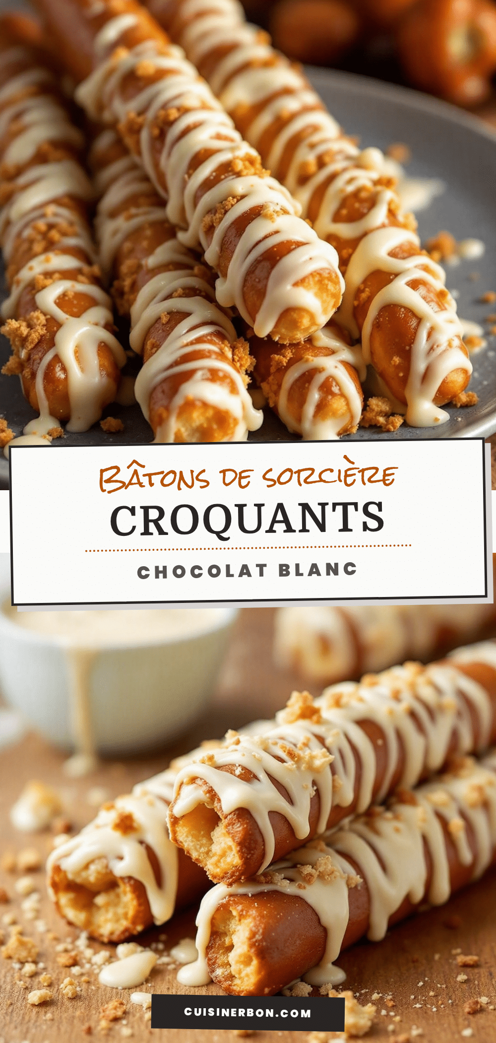 bâtons de sorcière croquants au chocolat blanc recipe
