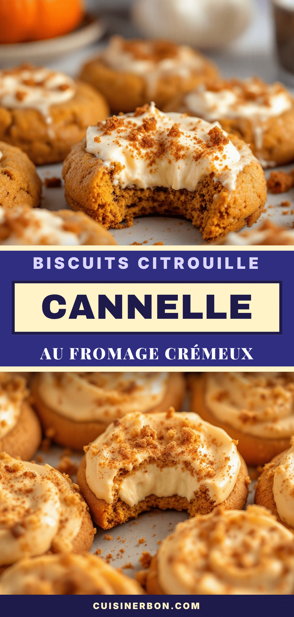biscuits citrouille cannelle au fromage crémeux recipe