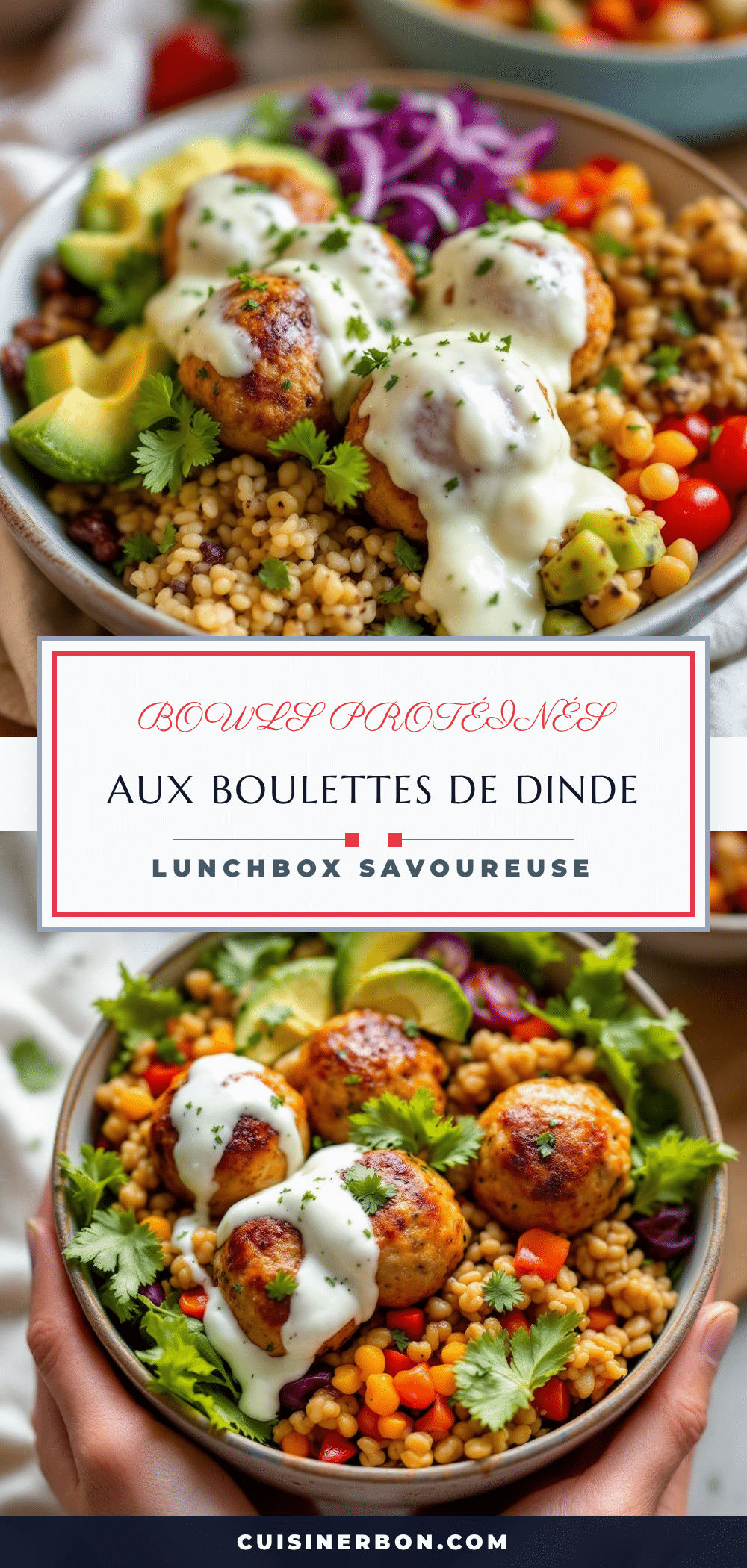 bols protéinés aux boulettes de dinde faciles recipe