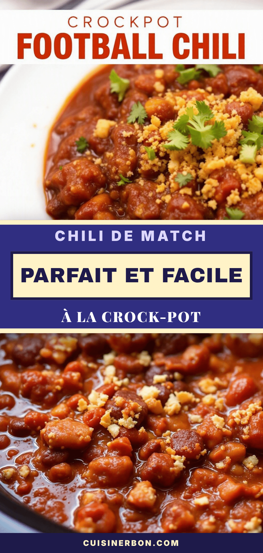 chili de match parfait et facile à la mijoteuse recipe