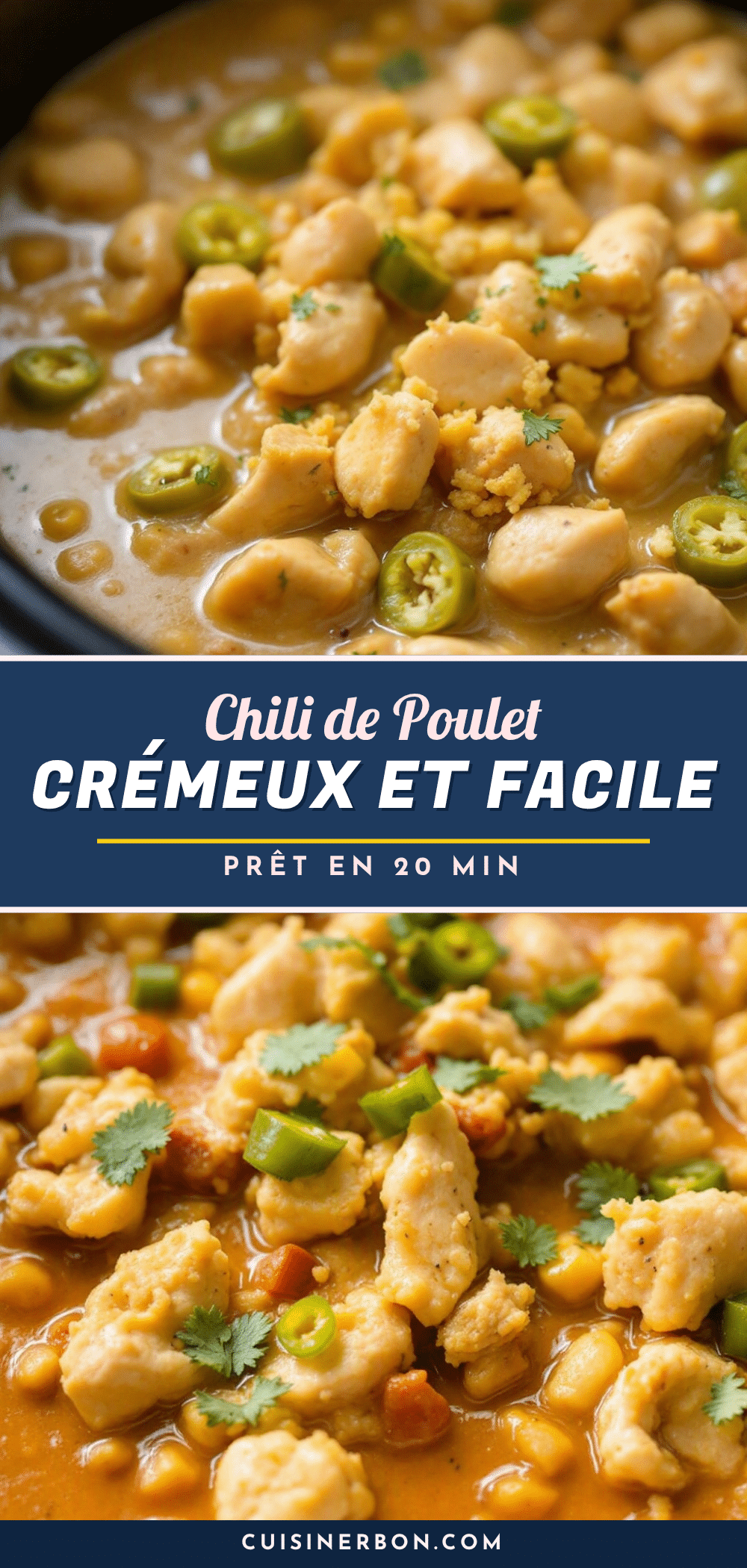 chili de poulet blanc crémeux à la mijoteuse recipe