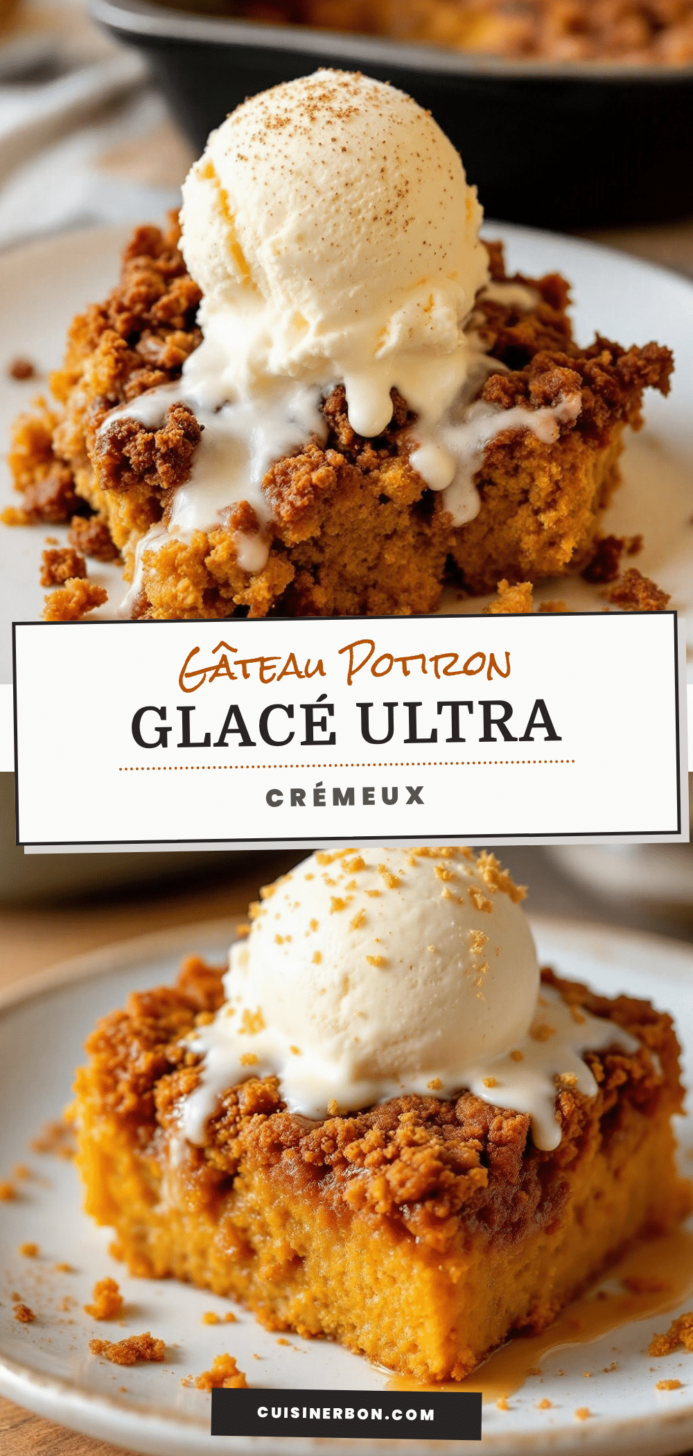 crémeux gâteau potiron glacé ultra fondant recipe