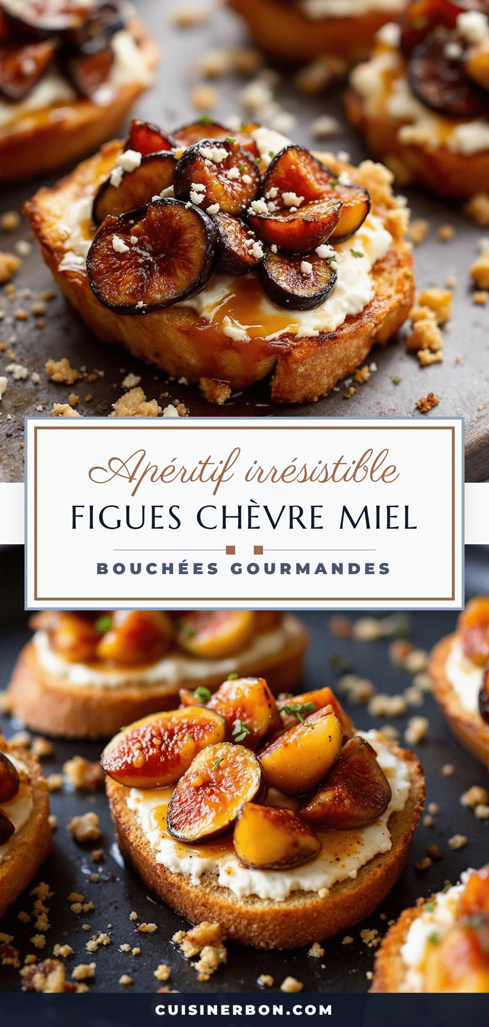 crostini figues rôties chèvre miel recipe