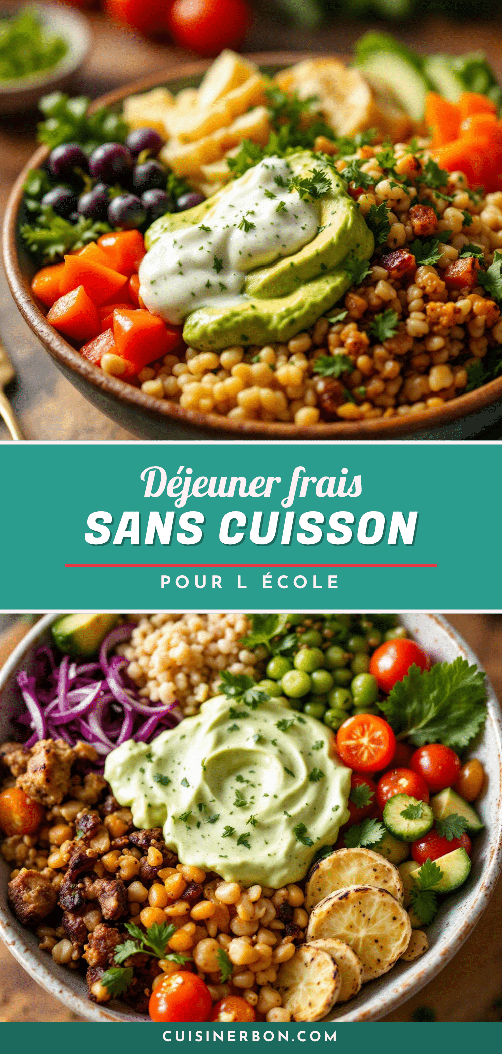 déjeuner frais sans cuisson pour l’école recipe