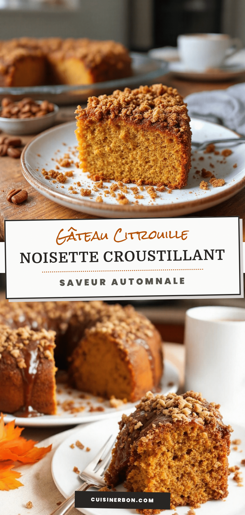 gâteau citrouille noisette recipe
