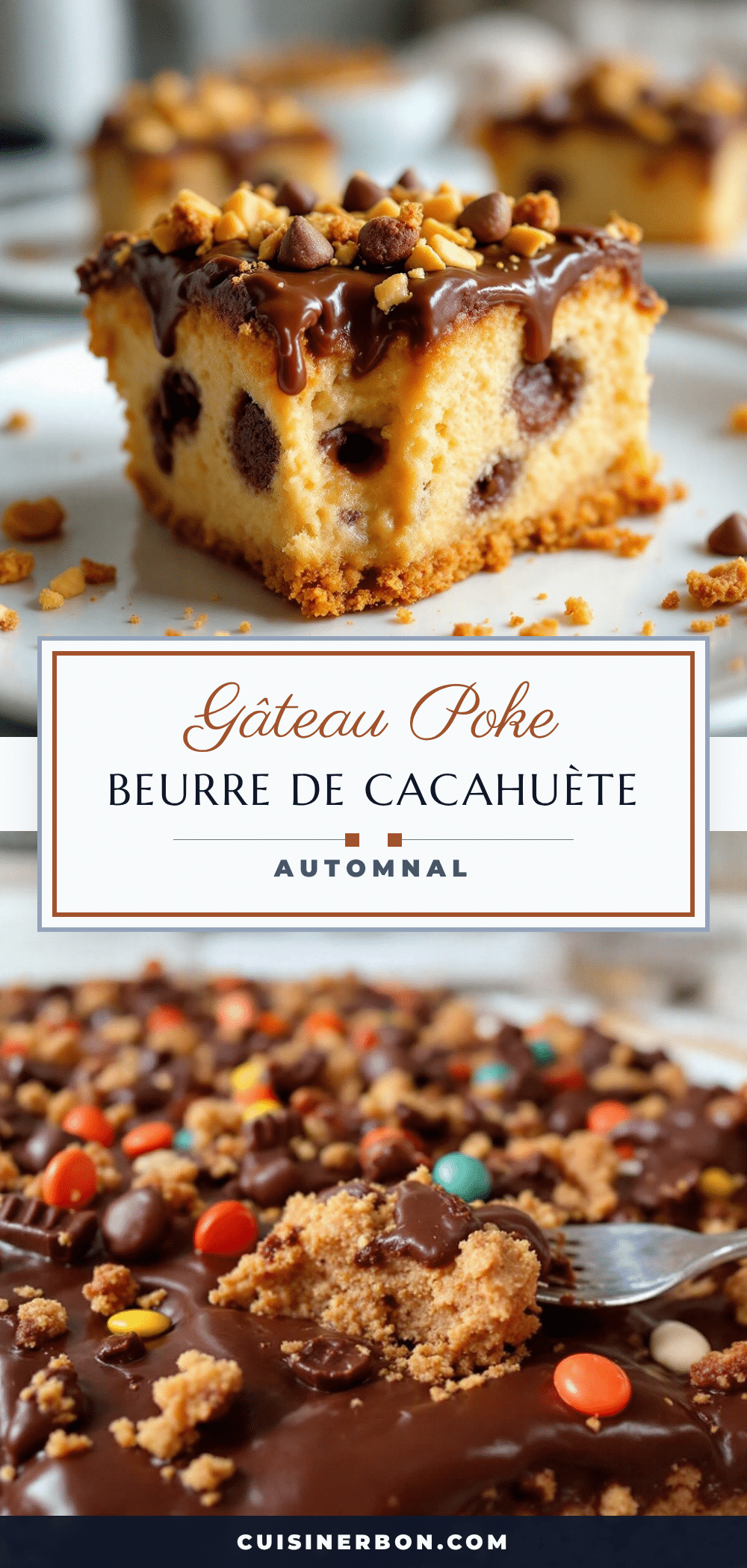 gâteau poke au beurre de cacahuète et reeses recipe