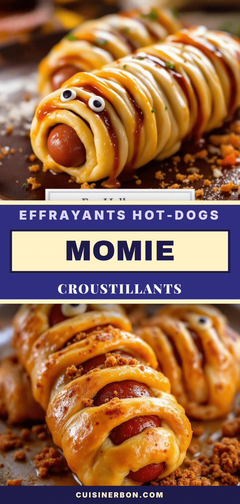 hot-dogs momie dHalloween recipe