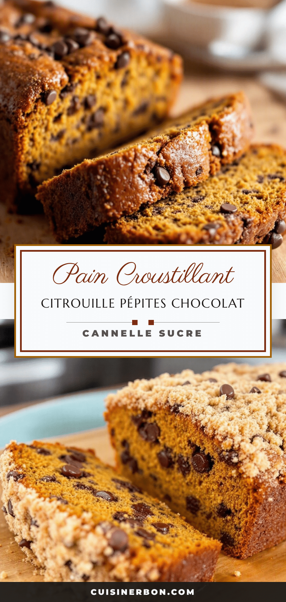 pain à la citrouille et pépites de chocolat recipe
