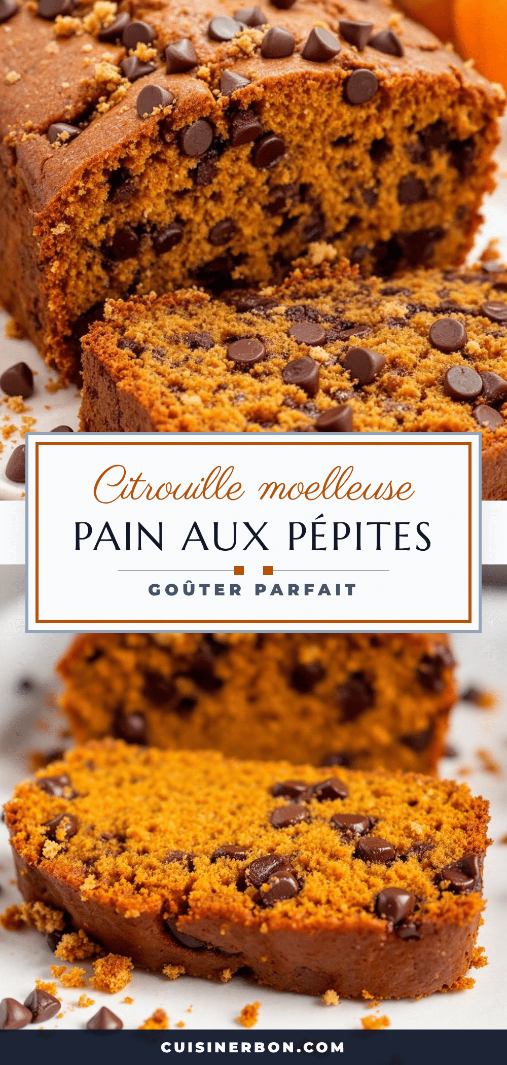 pain de citrouille moelleux aux pépites de chocolat recipe