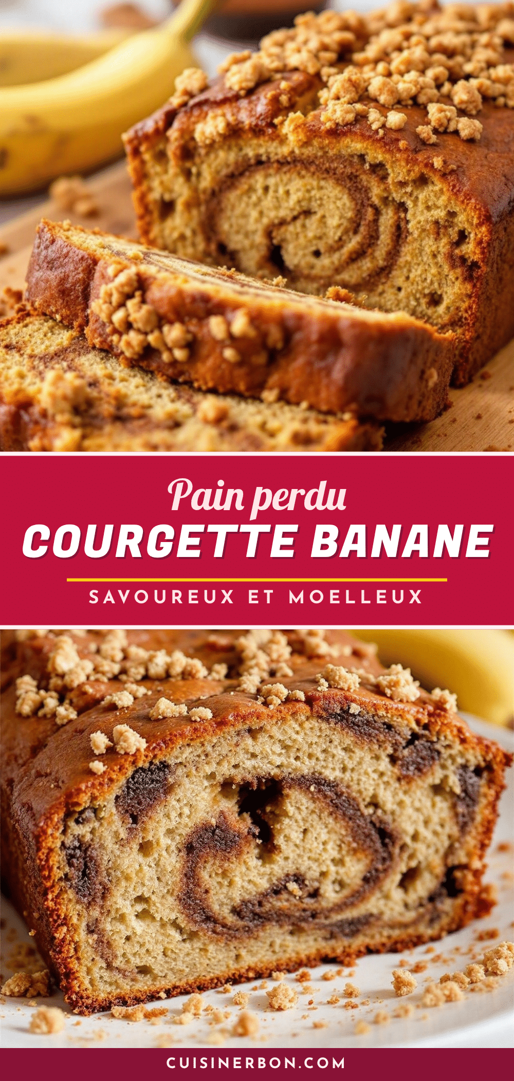 pain perdu courgette banane recipe