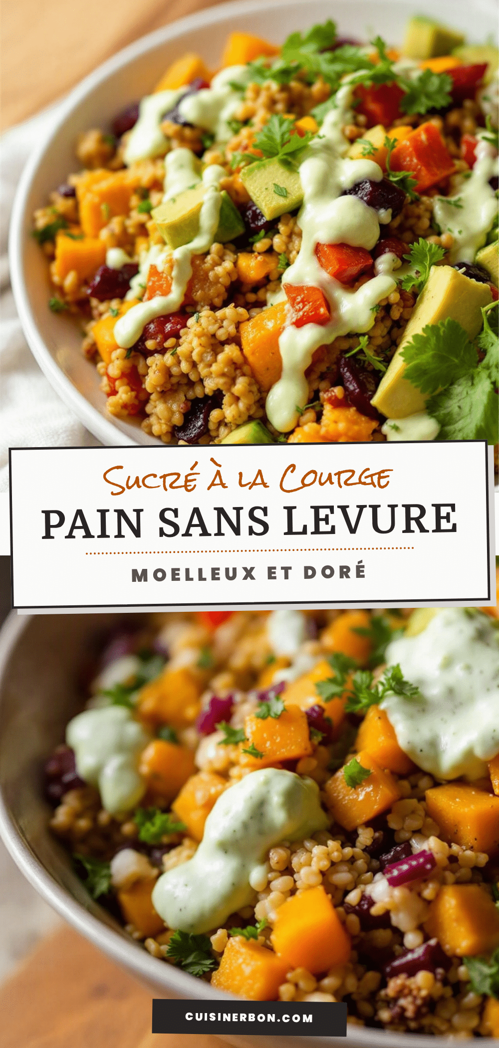 pain sucré à la courge sans levure recipe