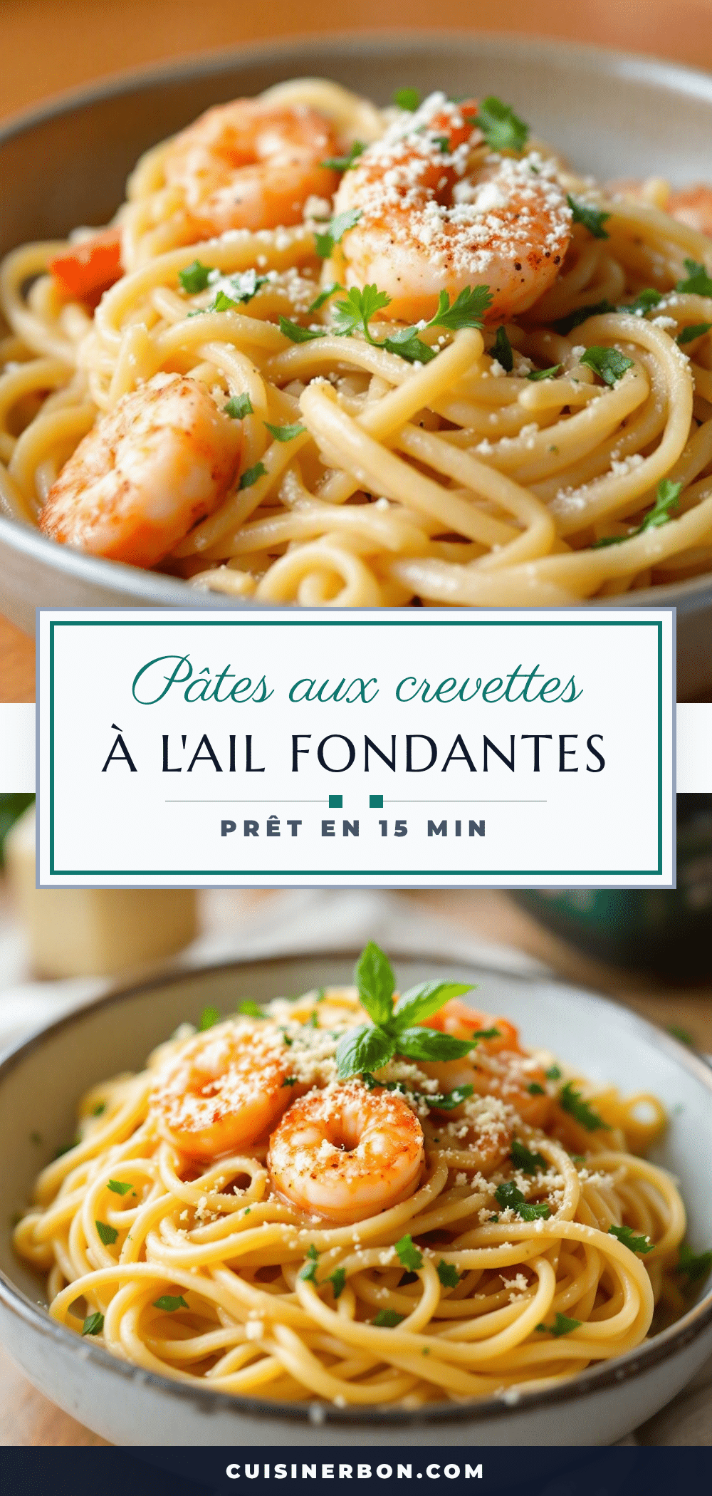 pâtes aux crevettes à lail fondantes recipe