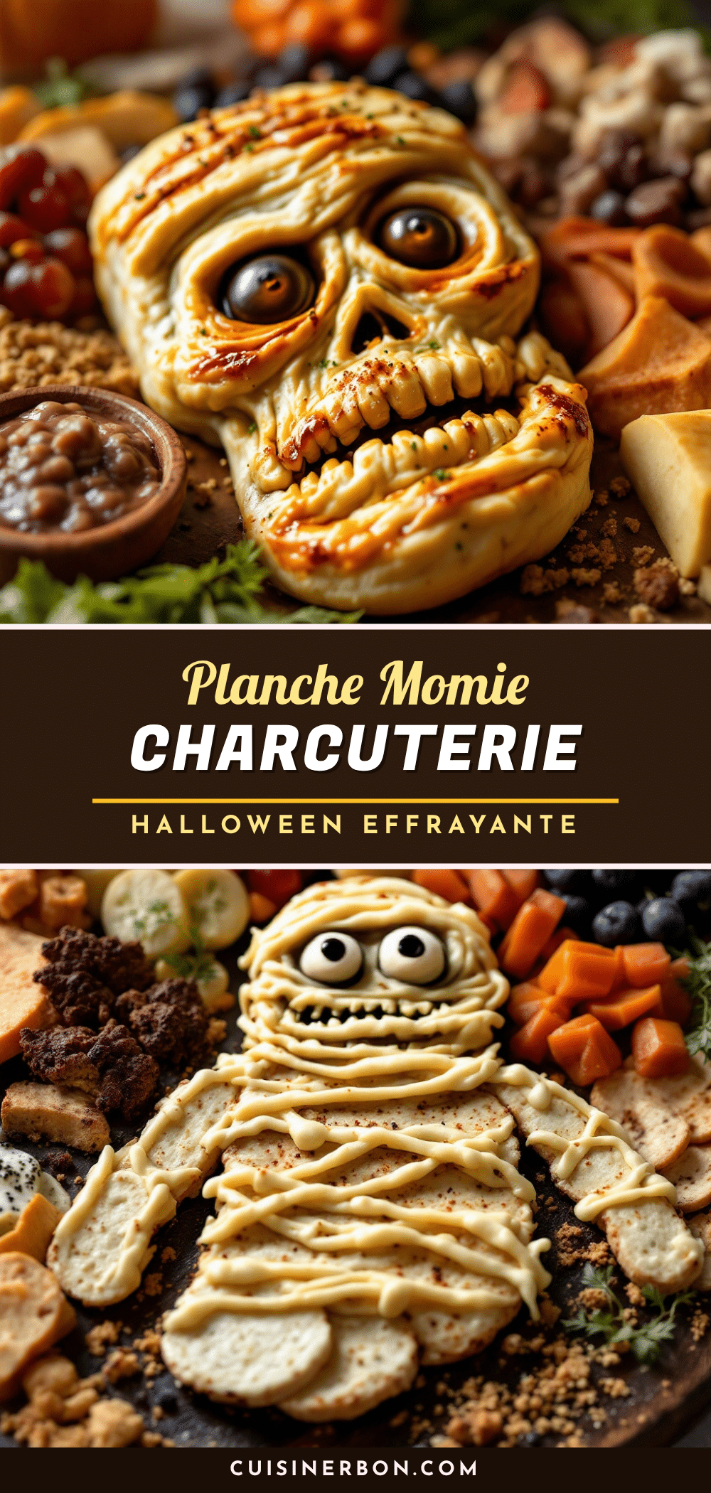 planche charcuterie momie halloween recipe