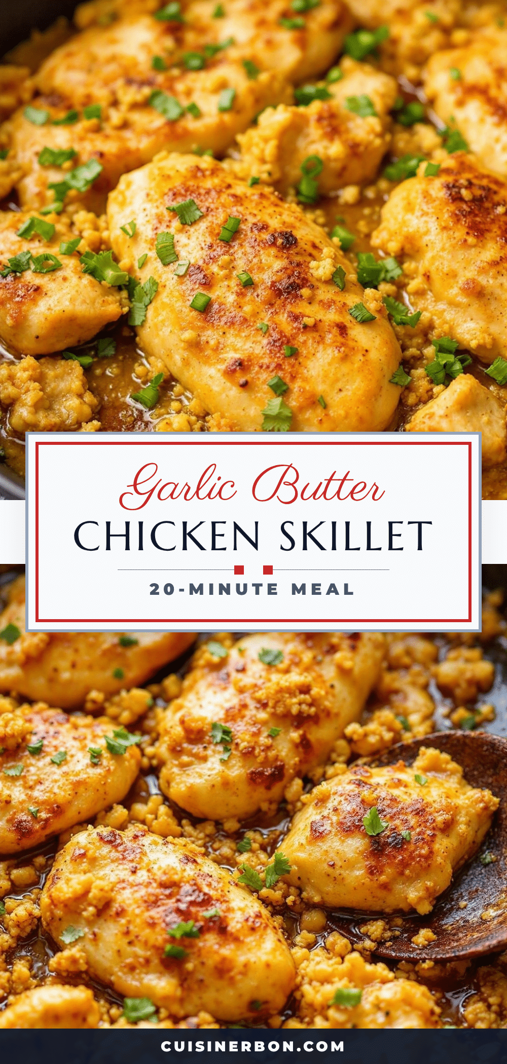 poêlée de poulet à lail et au beurre recipe