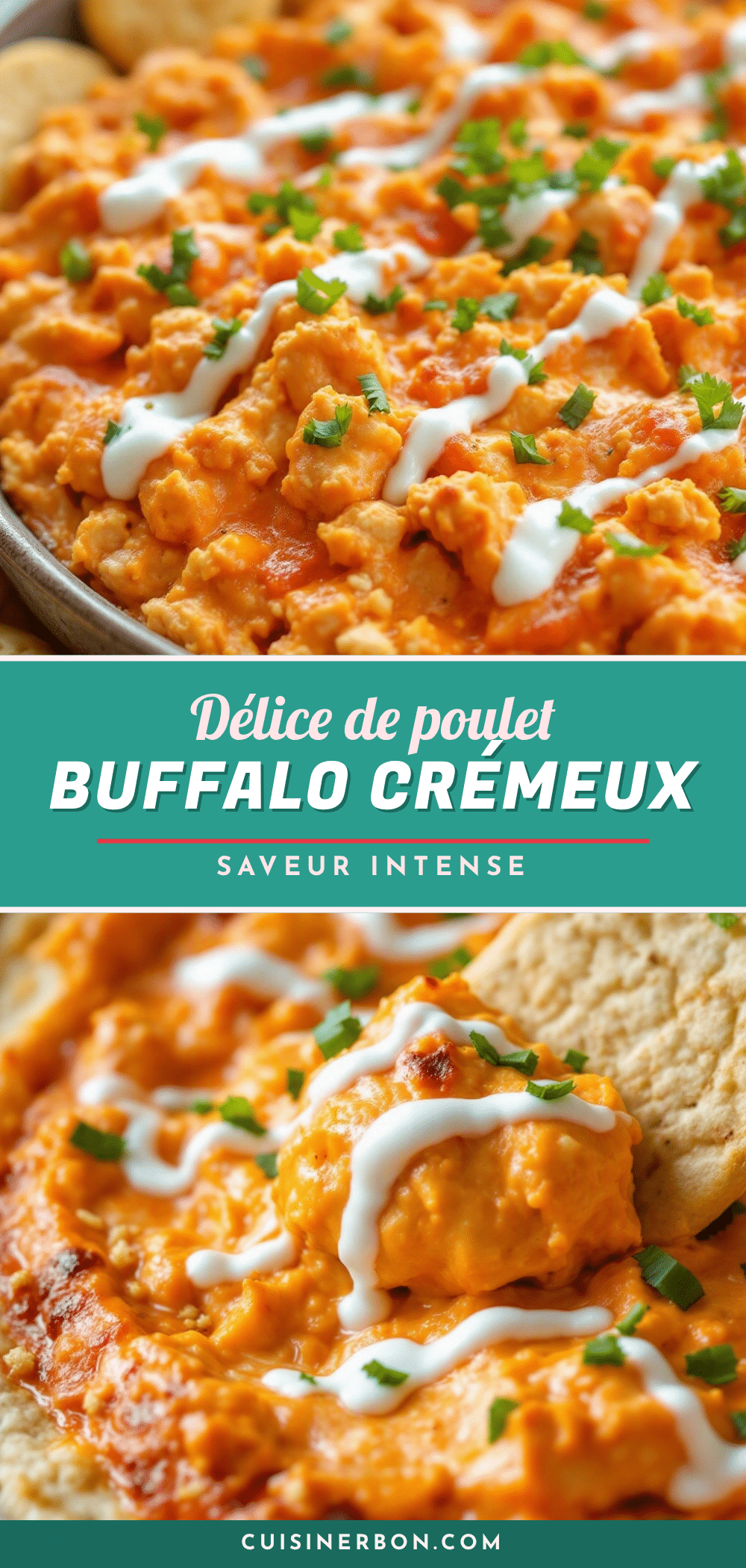 poulet buffalo crémeux sauce ranch recipe