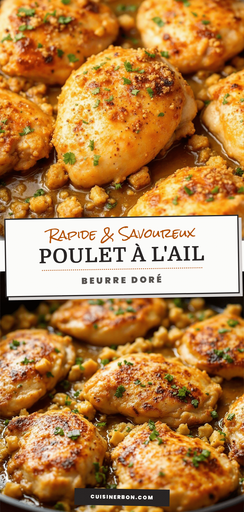 poulets dorés au beurre d’ail prêts en 30 minutes recipe