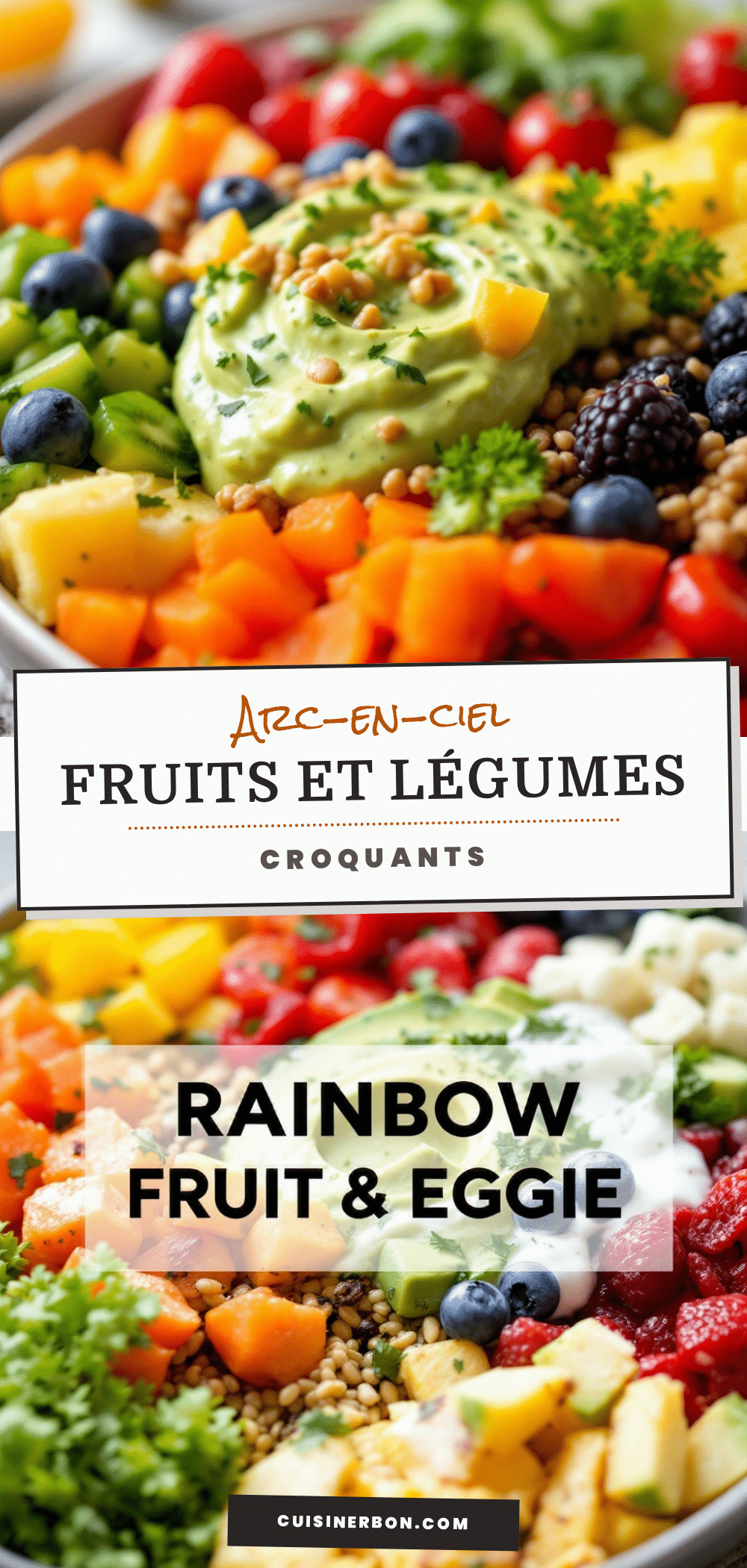 recette arc-en-ciel fruits légumes enfants recipe