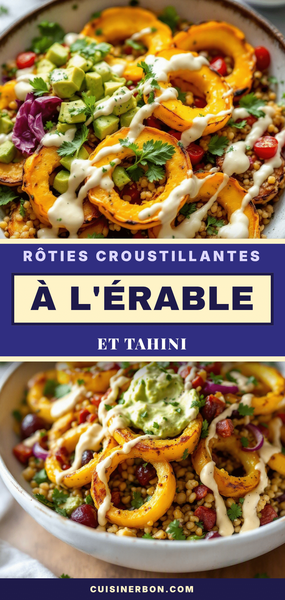 rôties de courge delicata à l’érable et tahini recipe