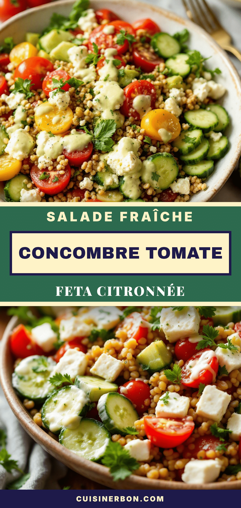 Salade Concombre Tomate Feta Ultra Fraîche recipe