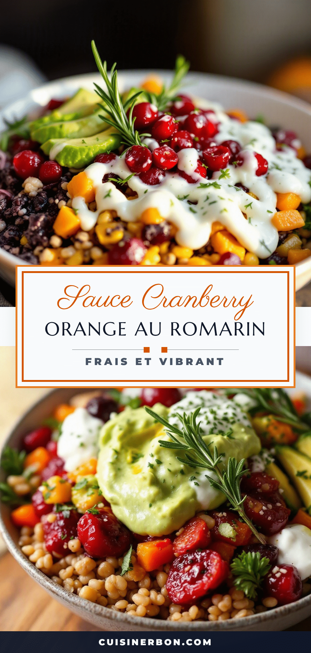 sauce cranberry orange au romarin recipe