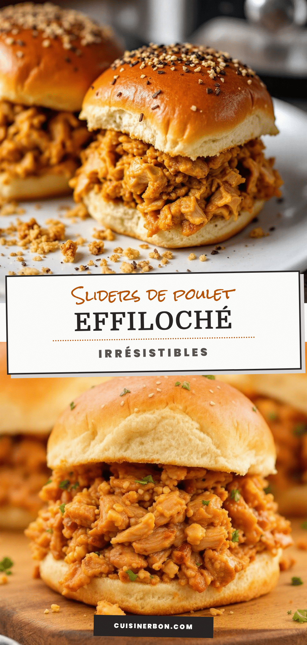 sliders de poulet effiloché recipe