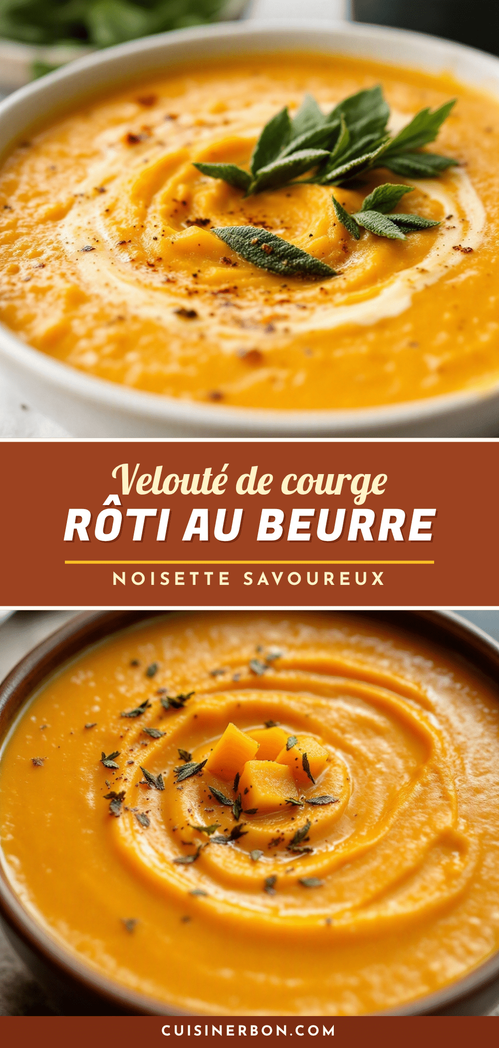 velouté de courge rôti au beurre noisette recipe