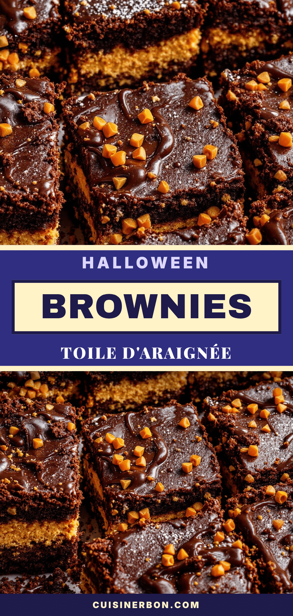 brownies halloween toile daraignée ultra fondants recipe