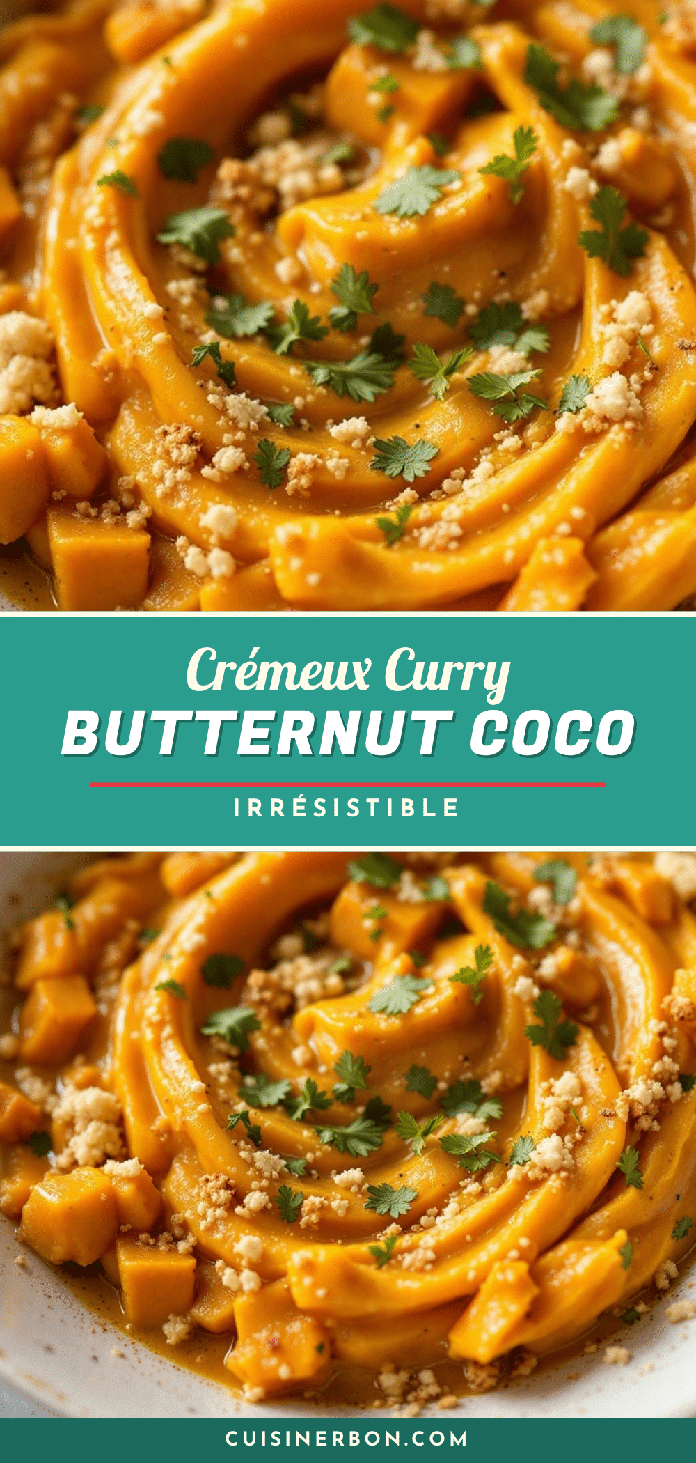 crémeux curry de courge butternut au lait de coco recipe