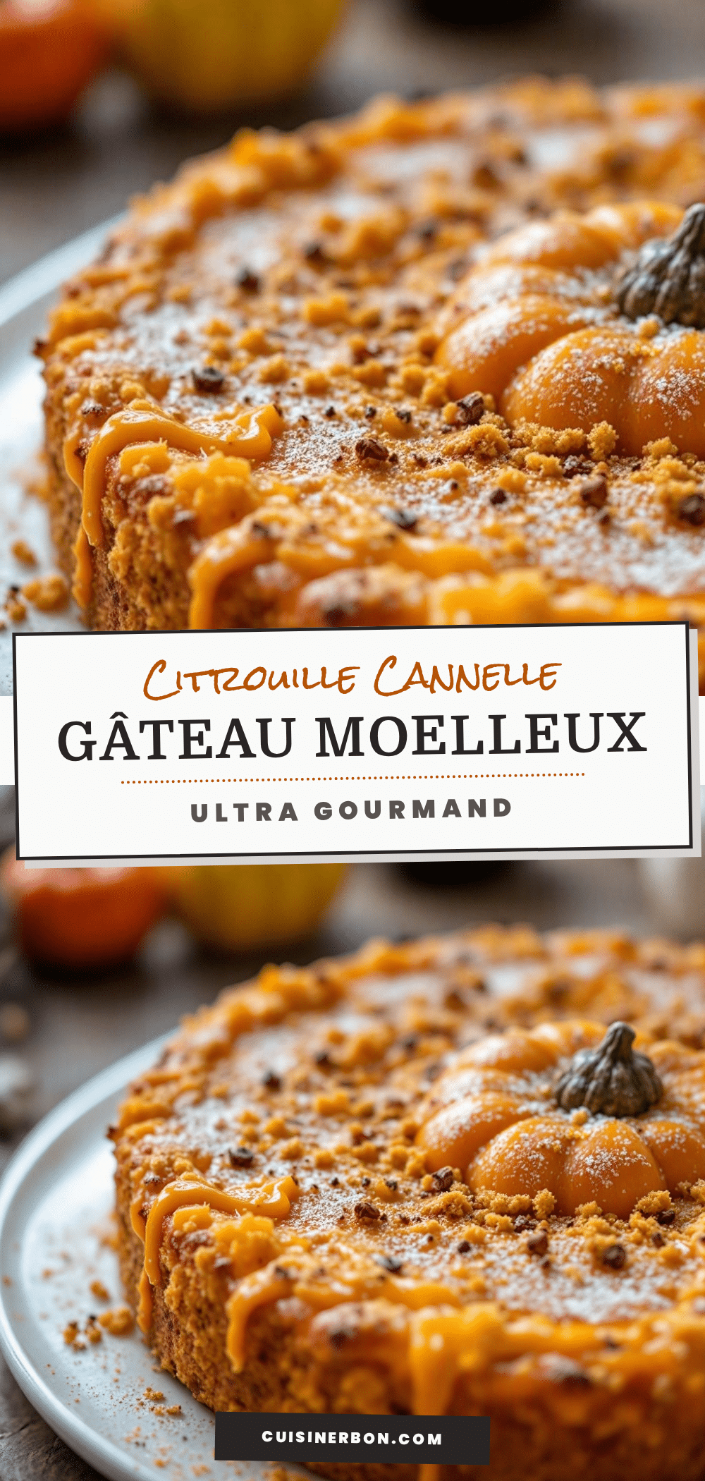 gâteau citrouille cannelle d’Halloween recipe