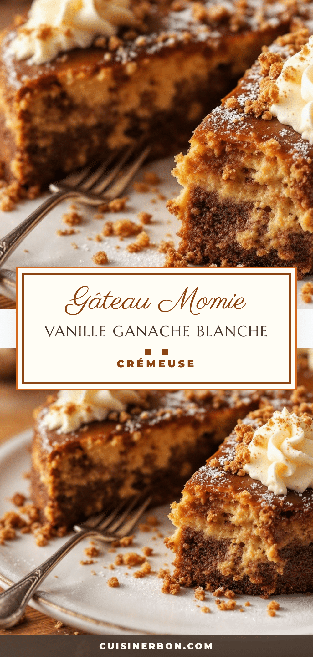 Gâteau Momie Vanille Ganache Blanche recipe