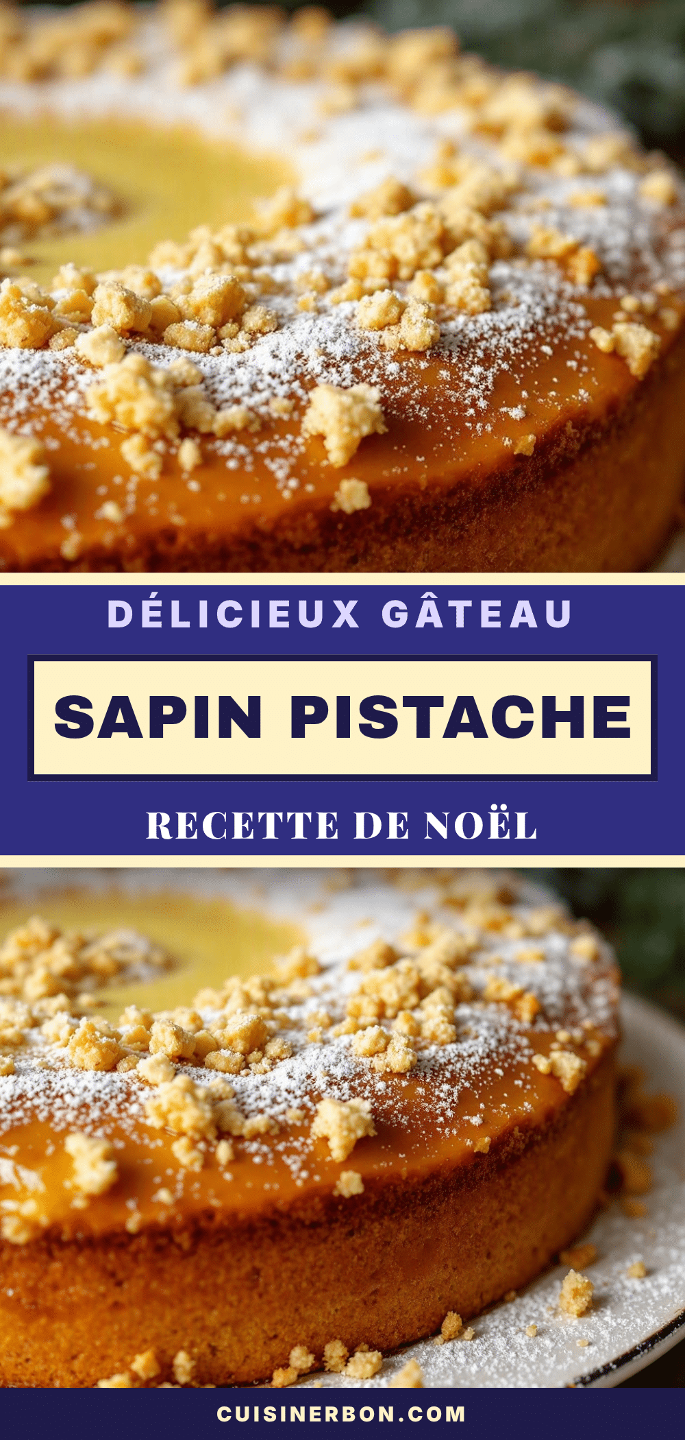 gâteau sapin noel pistache recipe