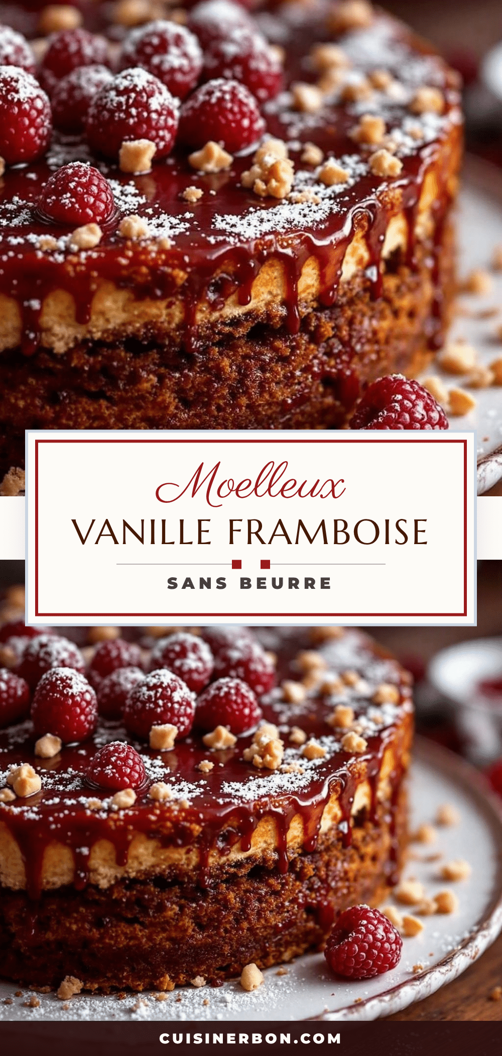 gâteau vanille framboise sans beurre recipe