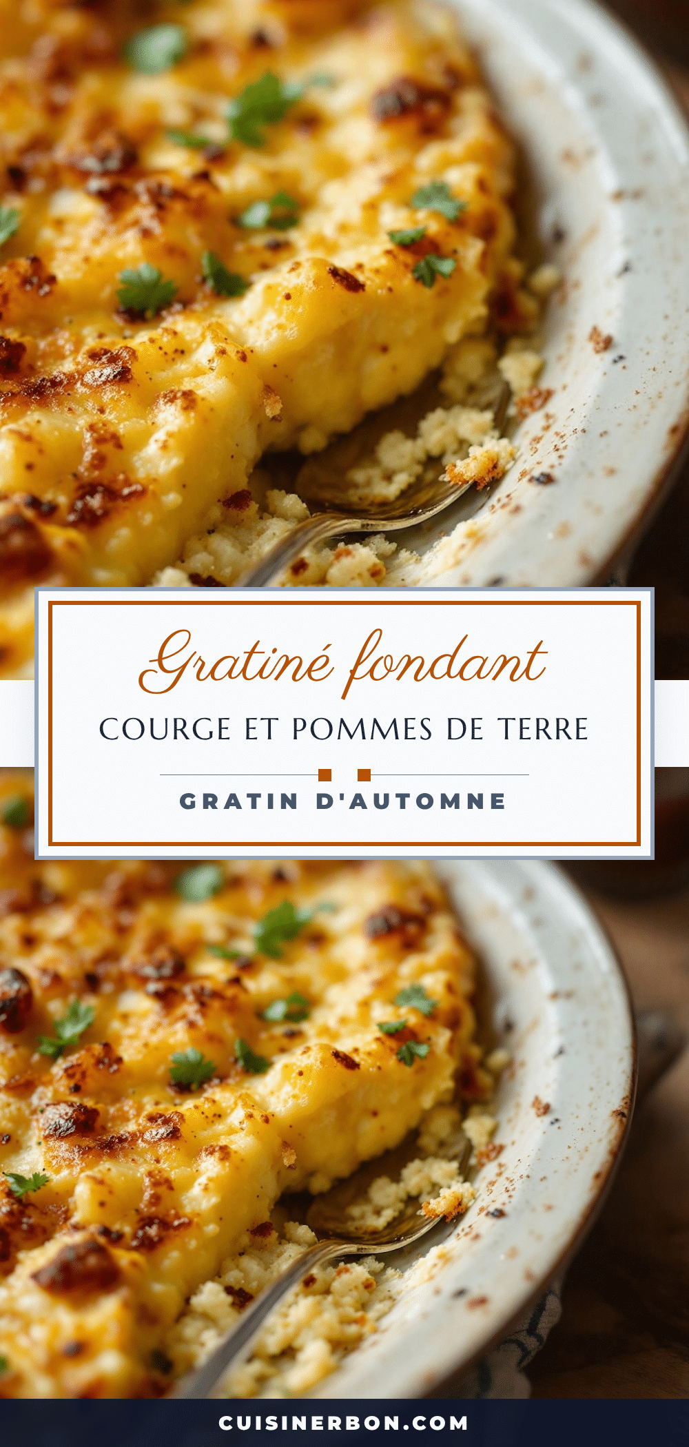 gratiné fondant courge et pommes de terre recipe