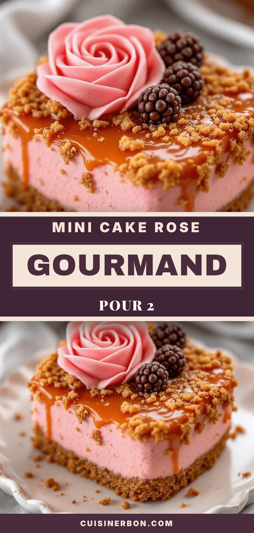 mini gâteau rose pour 2 recipe