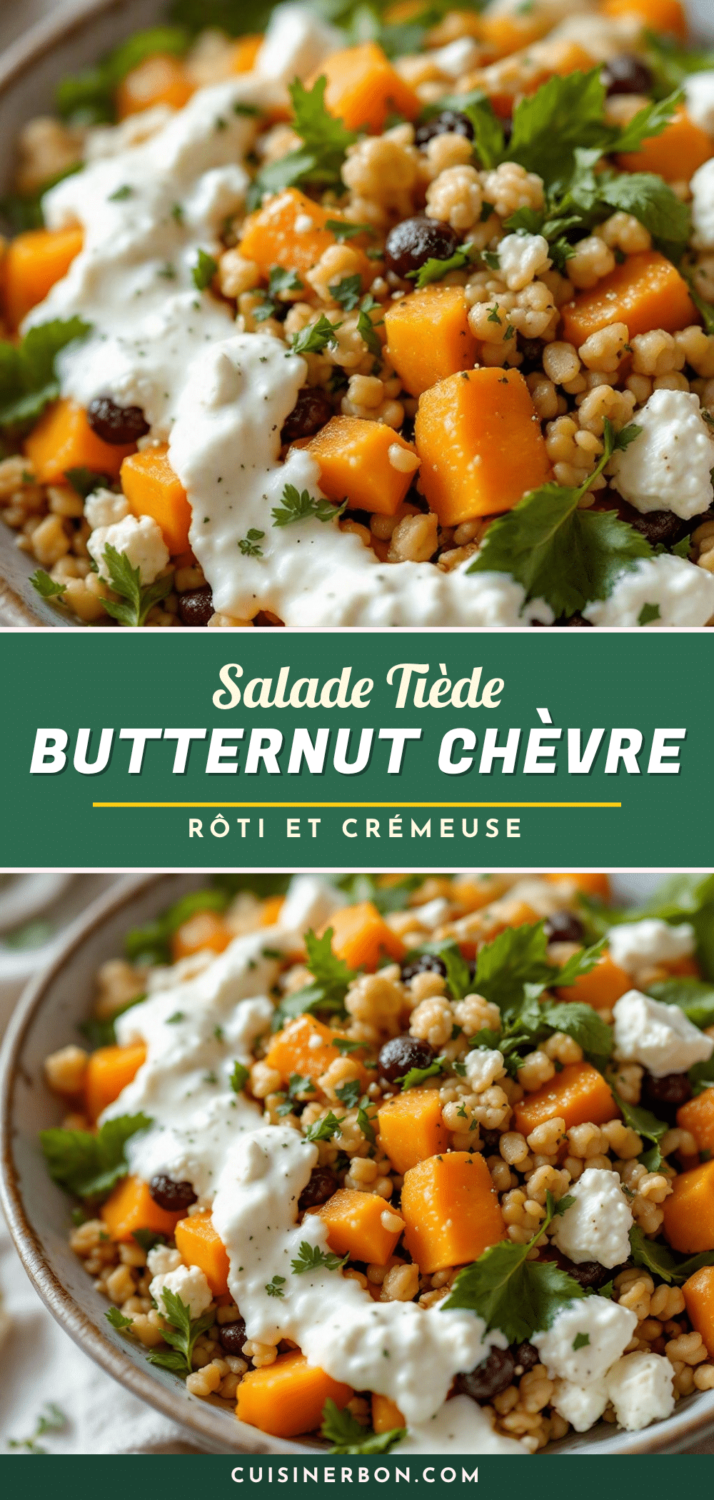 Salade tiède butternut chèvre recipe