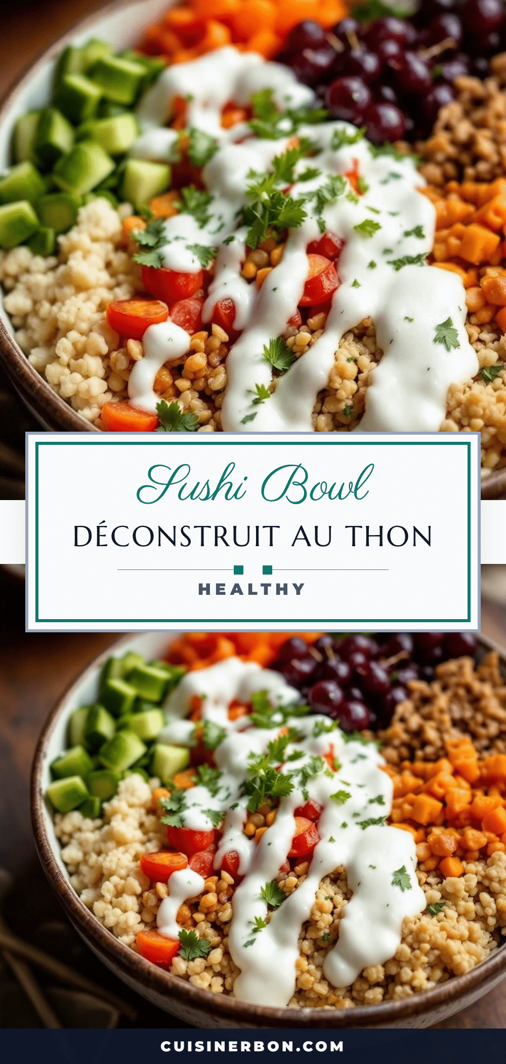 sushi bowl healthy déconstruit au thon recipe