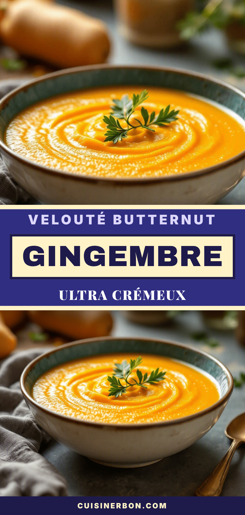 velouté de butternut au gingembre recipe