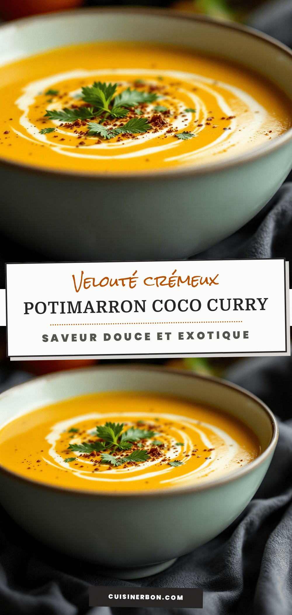 velouté de potimarron au lait de coco et curry recipe
