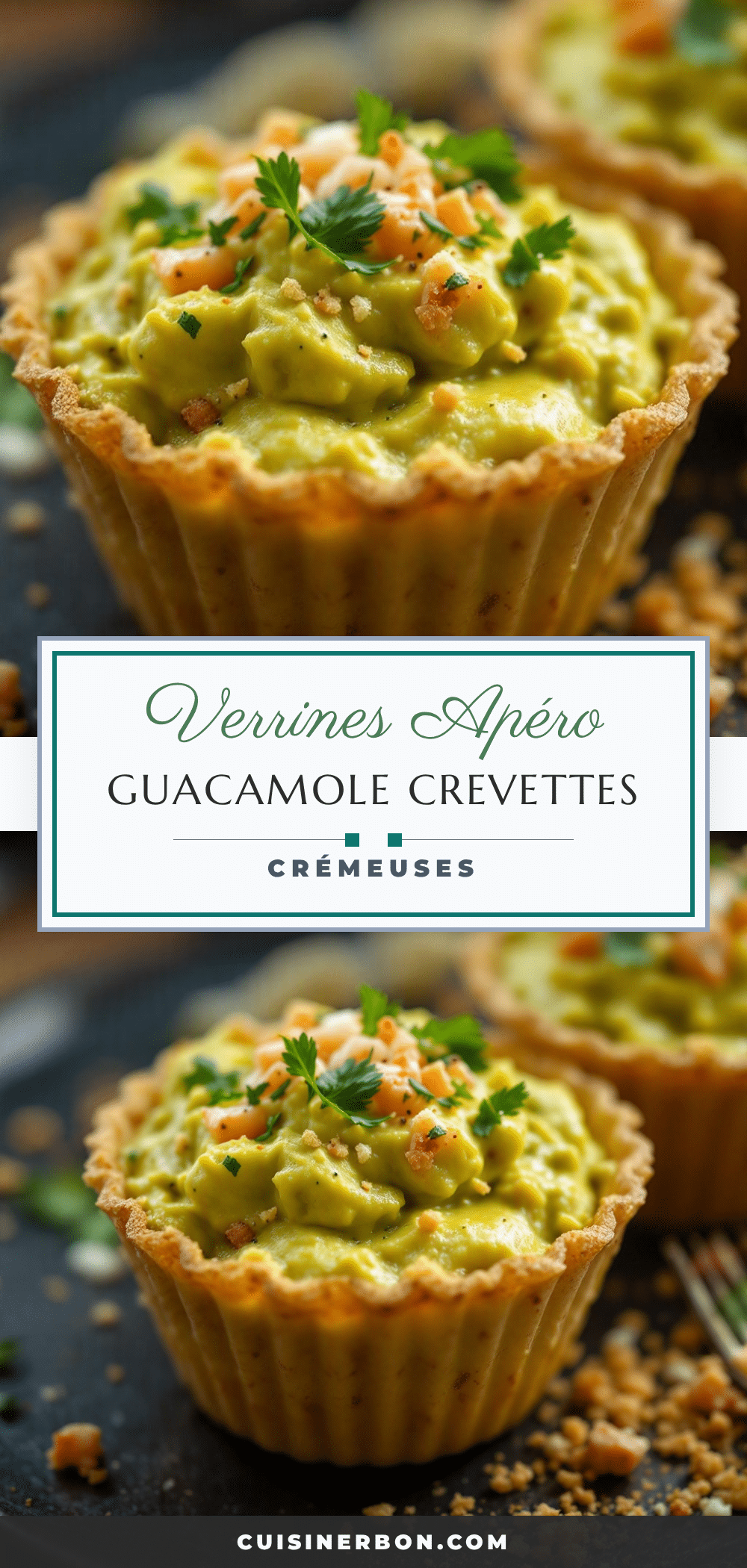 verrines apéro guacamole crevettes recipe